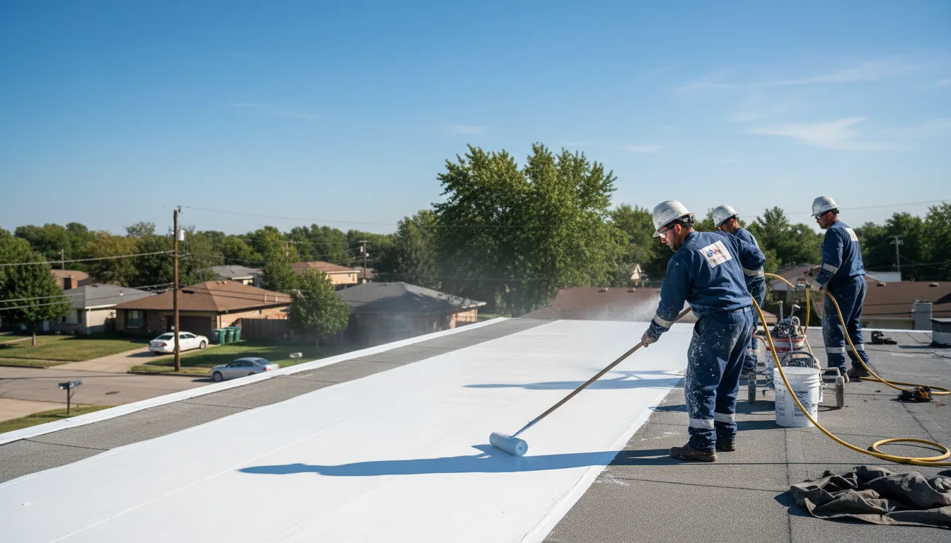 Commercial roof coating in Utica, MS near me